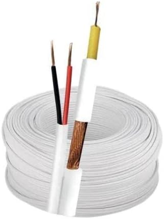 Cabo Coaxial Para Cftv 4Mm 80% - Rolo 100M -(Pa) Branco