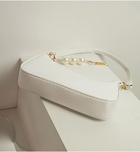 CAMILIFE Witte clutch schouder handtas mini handtassen met parelketting klassieke vintage tas kleine witte handtas voor… - Image 6