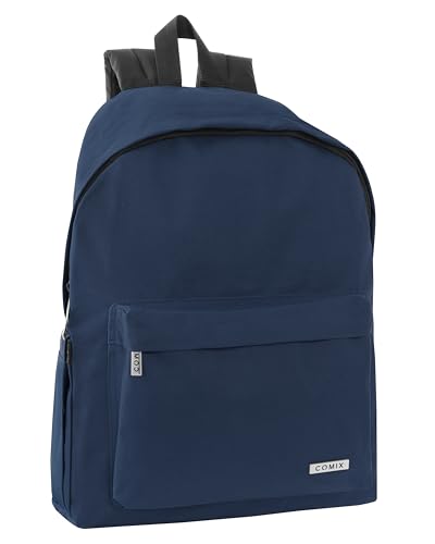 Comix - Zaino Scuola Per Bambini E Ragazzi, Con Tasca Frontale E Portaborraccia, Schienale Imbottito E Rinforzato,Spallacci Imbottiti E Regolabili, Ch