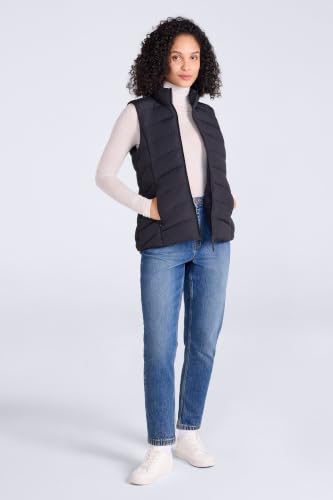Mountain Warehouse Opal Doudoune pour Femme - Veste matelassée légère, sans Manche, Hydrofuge, résistante Eau et Pluie - Montagne, randonnée, Running, mi-Saison, Hiver Noir 42 – vue 3