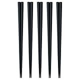 サニーライフデザイン(Sunny Life Design)箸 食洗機対応 23cm 5膳 セット 業務用 樹脂製 来客用 先角 六角 黒 日本製 264833