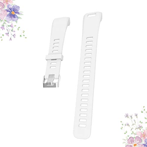 Baluue Siliconen Horlogebandje Horlogeband Vervangende Quick Release Band Compatibel Voor Garmin Vivosmart Hr (Wit) - Afbeelding 3