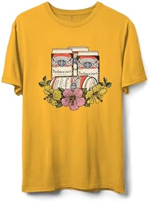 Budweiser Retro Graphic Logo Tee | Officially Licensed Junk Food Clothing Vintage Premium T-Shirt | 100% Cotton