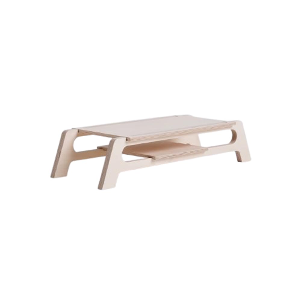 Wooden Monitor Stand Riser for Desk Ergonomic Computer Screen Stand Laptop Monitor Shelf Office Desktop Organizer Stand for Home Office Workspace Gaming Desk Monitor Table with Storage Shelf (1)-image-13