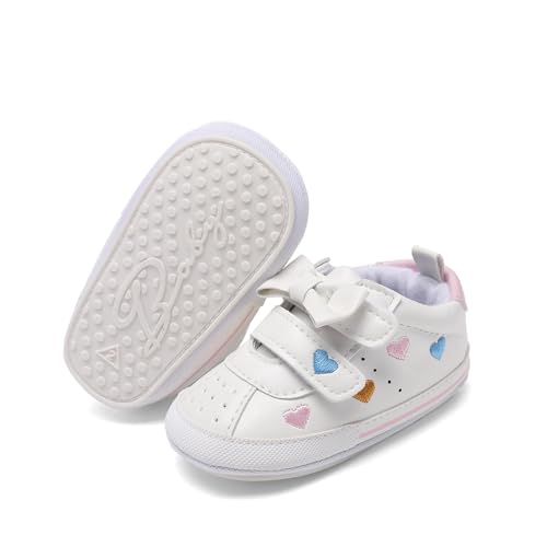Image of Clowora Baby Boys Girls Shoes Non-Slip Rubber Sole Sneakers Infant First Walking Toddler Crib Shoes Newborn Loafers Flats.