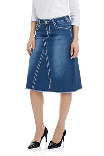 ESTEEZ Womens Denim A Line Skirt Victoria EX802160 Class Blue 6