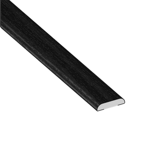 Upvc White/Coloured Trim 1 Metre/1.2 Metre/ 2.5 Metre/ 5 Metre Lengths 20mm/25mm/30mm/45mm/65mm/95mm (Black Ash 1.2m x 25mm D-Bead) — image 1