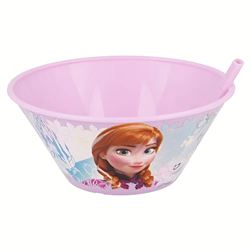 Stor Bol à petit-déjeuner avec paille 500 ml Plusieurs licences disponibles (Disney, Cars, Frozen, Minions, Spiderman...) Frozen