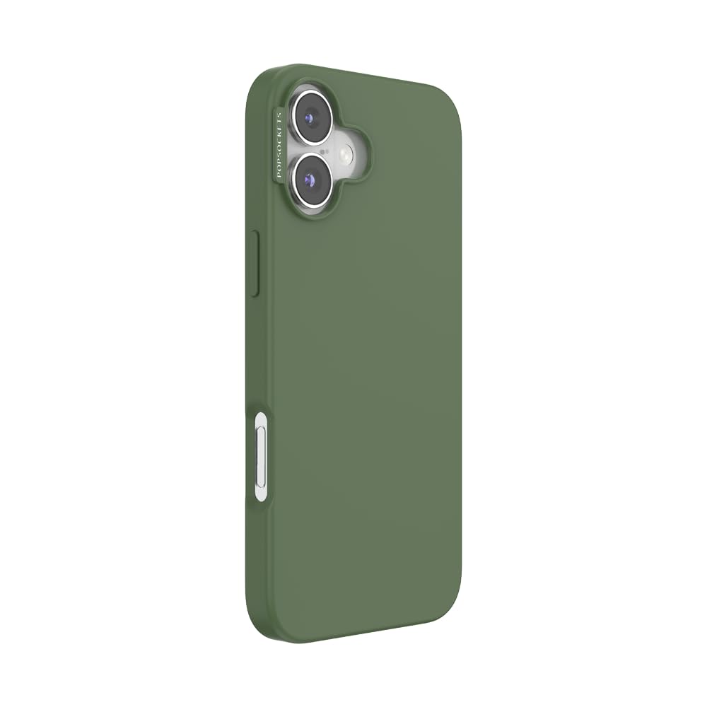 PopSockets iPhone 16 Plus Case Compatible with MagSafe, Phone Case for iPhone 16 Plus, Wireless Charging Compatible, Case Only - Olive - Image 2