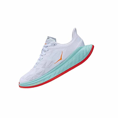 Hoka One One Men's Carbon X 2 - White / Blazing Orange - 09D