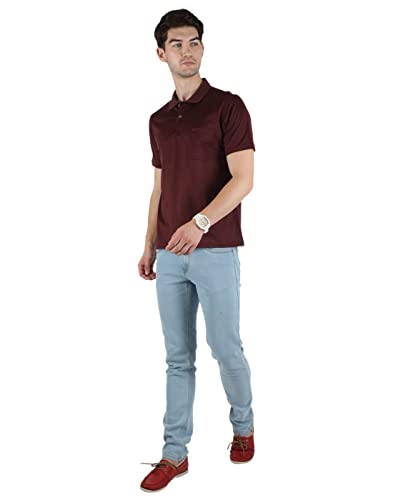 Image of Monte Carlo Mens White Plain Collar T-Shirt |22203606-1