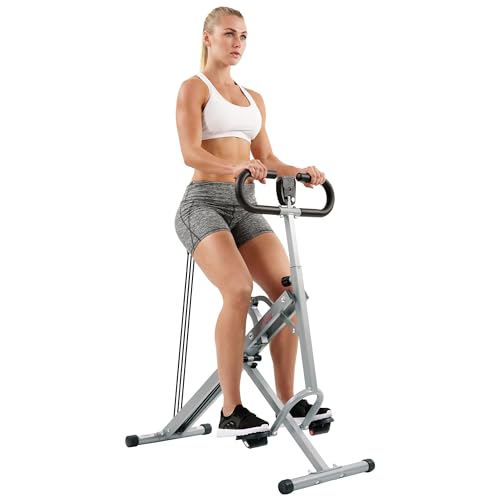 Sunny Health & Fitness Macchina per vogatore e squat assistita con movimento del...