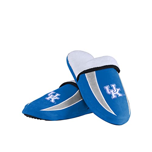Image of FOCO mens NCAA College Team Logo Sherpa Moccasin Slippers