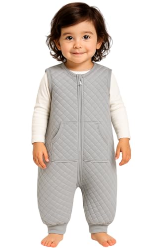 Image of Toddler Sleep Sack with Feet - 1.0 TOG Baby Wearable Blanket for Walkers - All Season Blankets for Kids, 100% Cotton