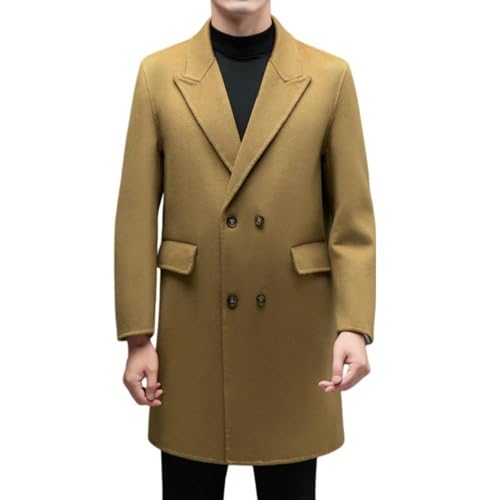 Manteau long homme laine automne hiver coupe croisée élégante