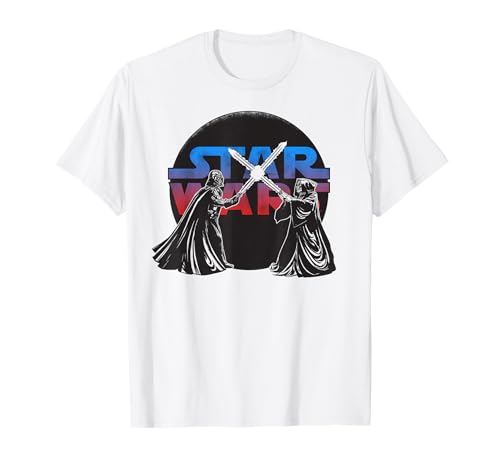 T-shirt Star Wars imprimé duel au sabre laser vêtement en coton à col rond