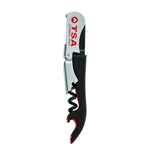 True Jetsetter TSA Compliant Double Hinged Waiters Corkscrew Wine Opener