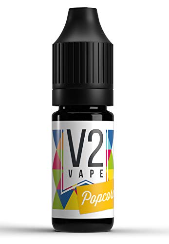 V2 Vape Popcorn AROMA / KONZENTRAT hochdosiertes Premium Lebensmittel-Aroma zum selber mischen von E-Liquid / Liquid-Base für E-Zigarette und E-Shisha 10ml 0mg nikotinfrei