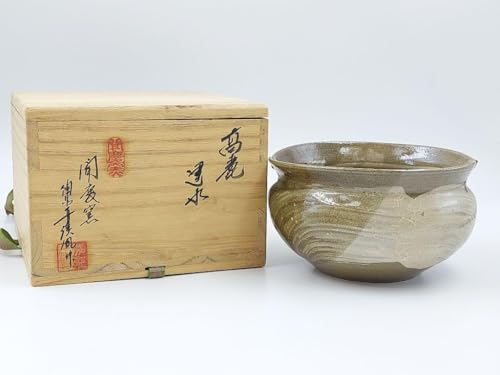 Korean Living National Treasure of Korea Tea Utensils, 100 Han Feng Mongyeong Kiln, Diameter 6.2 inches (15.8 cm), Antique Art, Comes in a Box