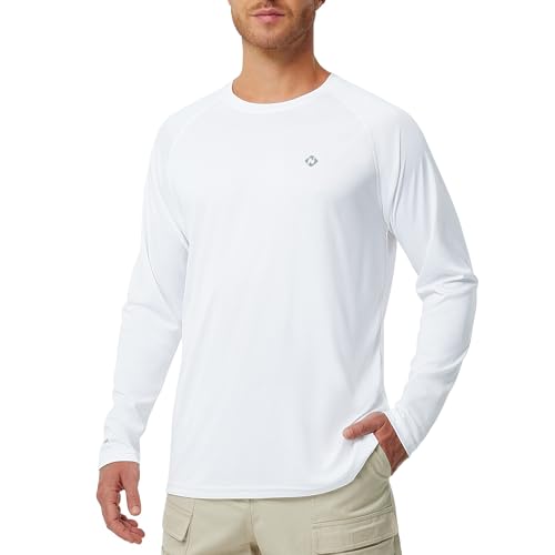 Rash Guard Long Sleeve Shirts for Men - UPF 50+ UV Sun Protection SPF Shirts - Quick Dry Rashguard Swim Water Shirts