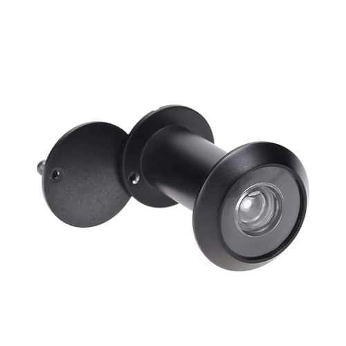 Mirilla para puerta 2 piezas 200 grados con tapa, lente de vidrio de seguridad 16mm para herramientas y herrajes de muebles miniatura 1