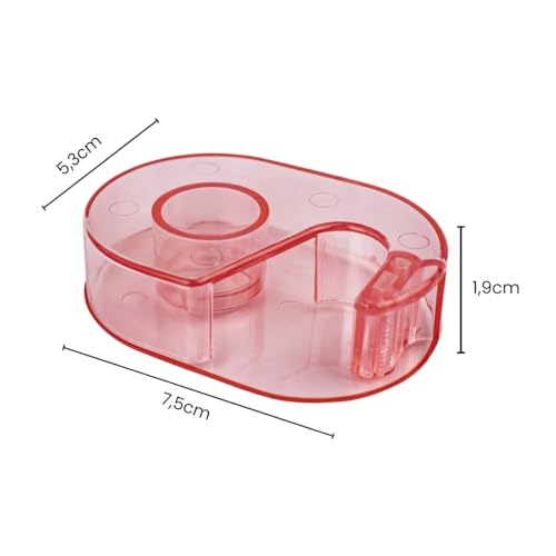 Kit 3 Porta Fita Adesiva Suporte Durex Dispenser Pequeno