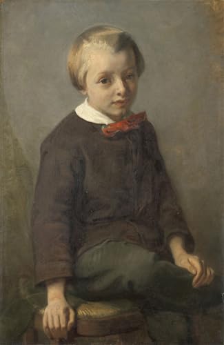 Peinture sur toile portrait d'un garçon August Allebé pour mur de chambre