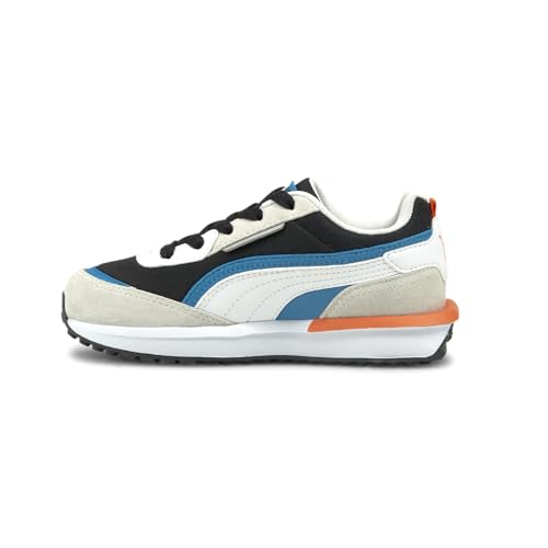 PUMA Kids Boys City Rider Lace Up Sneakers Shoes Casual - Black, Grey - Size 3 M3