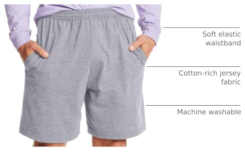 Image of Hanes Men's Shorts, Essentials Short with Pockets, Gym Shorts for Men, Men's Athletic Shorts, 7.5 inch