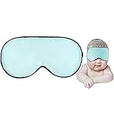K meet Q Mulberry Silk Sleep Mask with Adjustable Strap for Kids,Cute Sleeping Eye Mask for Newbo...