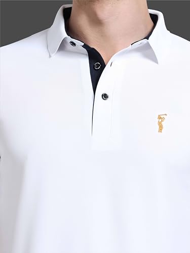 Image of STELLERS Men's Premium Regular Fit Polo T-Shirt's |Feather Touch Feel | Odour Resistant| Anti-Static| Wrinkle Free | Quick Dry | Stretchable | Lightweight | Sweat-Proof