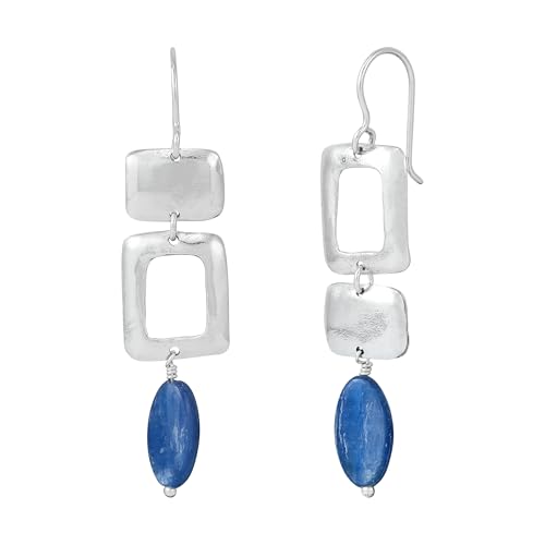 Silpada 'Art Frames' Sterling Silver Blue Kyanite Drop Earrings