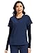 floralhue Underscrub Long Sleeve Women, Scrub Undershirts Crew Neck Comfort Tee with Ultra Soft Fabric, Navy Blue, L