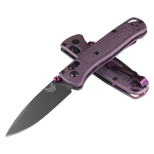 Benchmade - Mini Bugout Folding Knife with Dark Purple Grivory
