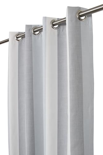 Sweet Summer Living Outdoor/Indoor Sunbrella Curtain 96 inch x 50 inch Water, Weather, Fade and Stain Resistant with 8 Stainless Steel Grommets Direction Dew Stripe