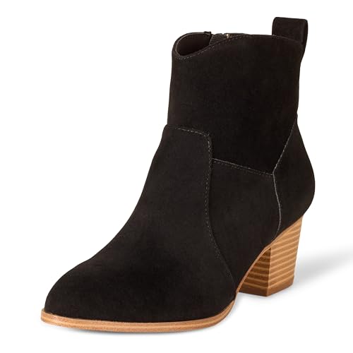 Amazon Essentials Women's Western Ankle Boots, Black, 8.5