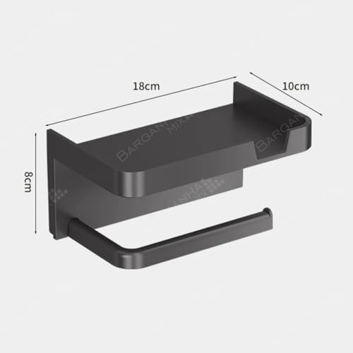 Porta Papel Higiênico com Suporte em Acrílico, Instalação Sem Furo, Adesivo Resistente, Design Moderno, Ideal para Banheiro e Lavabo