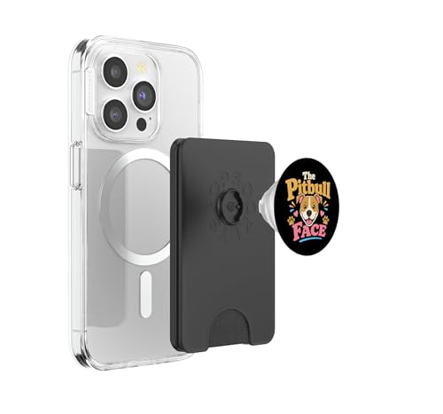 PopSockets PopWallet MagSafe Pitbull: Tarjetero Magnético de Perro para Móvil 3