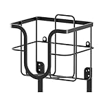 XILIMEN Bügelbrett Wandhalterung,Bügelbretthalter Über Tür Aufhängen Halterung Wand, Bügeleisen mit Bügel Brett Wandmontage Halter Platzsparend Korb und Abnehmbaren Haken für Waschküche -Schwarz