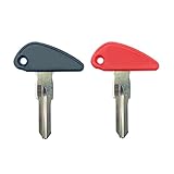 DWL 2X Blank Blade Uncut Key Motorcycle Key Uncut Replacement for Indian Scout 1920-2018 Present (red+Black)