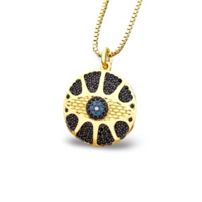 Collier pendentif rond turc à porter au quotidien ou pour les soirées