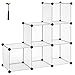 SONGMICS Organizzatore a 6 Cubi, Scaffale Portaoggetti, Libreria, Scarpiera, per Vestiti e Giocattoli di Bambini, Martello, 93 x 31 x 93 cm, Bianco LPC111S