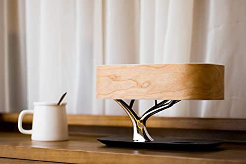 Modirnation Bonsai Modern Led Bedside Smart Table Lamp With Built-In Tws Bluetooth Speaker And Qi Wireless Charger For Home And Office, Stepless Dimming With Sleep Mode (Tree Of Light) #TOP1