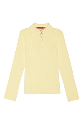 Image of French Toast Girls' Ruffle Collar Polo Shirt with Long Sleeves