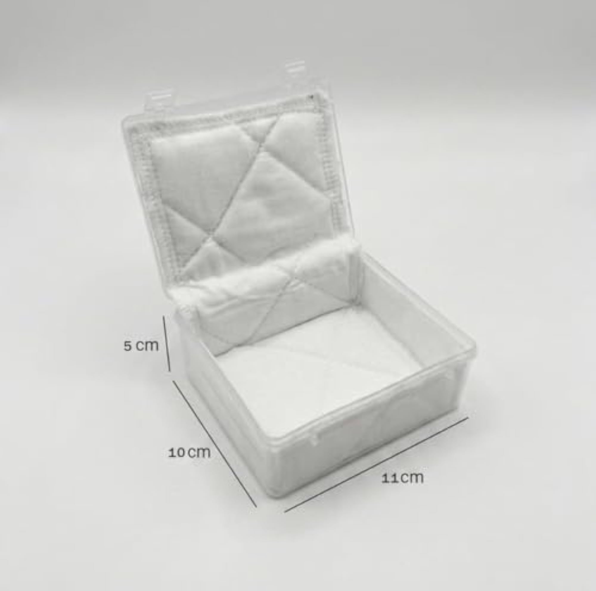 AR-Bangle Jewellery Box, Set of 2 White Fabric Boxes