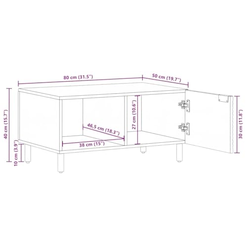 Table basse en acacia à compartiments : le meuble de rangement surélevé idéal