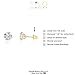 14k Yellow Gold Solitaire Round Cubic Zirconia Stud Earrings in Secure Screw-backs (4mm)…