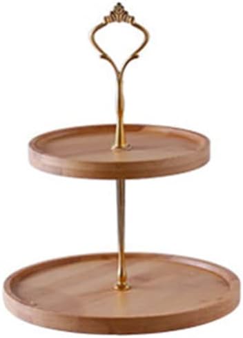 Bandeja escalonada de bambú de 3 niveles para decoración del hogar bandeja decorativa con asas decoración del hogar decoración de granja decoración