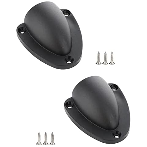 Aifeier ET Nylon Marine Clam Shell Vent Wire Cable Hose Vent Cover Boat Transducer Wiring Cover Clamshell Vent with Mounting Screws for Boat Yacht, Black, 2.5 x 2.28 Inch, 2 Pack Cover