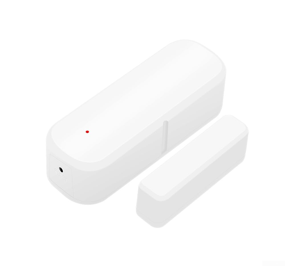 TUYA - Paquete de 4 Sensores WiFi de Puerta Inteligente, Alarma Con Notificación, Control Por Aplicación, Contacto Magnético Para Seguridad